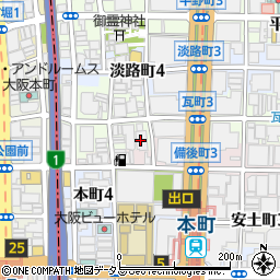 大阪編集教室周辺の地図