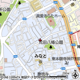 兵庫県神戸市兵庫区荒田町3丁目56-5周辺の地図
