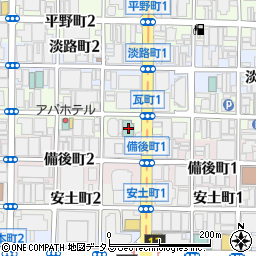 モクシー大阪本町周辺の地図