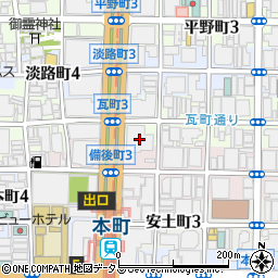 ＹｏｇｉｂｏＳｔｏｒｅ　御堂筋本町店周辺の地図