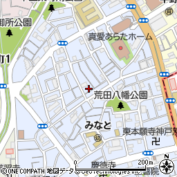 兵庫県神戸市兵庫区荒田町3丁目57-2周辺の地図