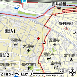 諏訪　テラスハウス周辺の地図