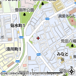 兵庫県神戸市兵庫区荒田町3丁目72周辺の地図