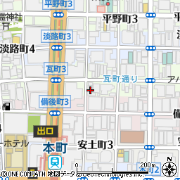 三喜大阪本社ビル周辺の地図