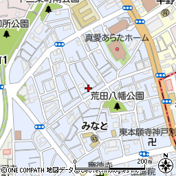 兵庫県神戸市兵庫区荒田町3丁目57-1周辺の地図