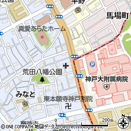 兵庫県神戸市兵庫区荒田町3丁目40周辺の地図