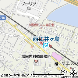 西江井ケ島駅周辺の地図