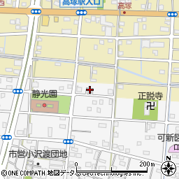 静岡県浜松市中央区小沢渡町1264周辺の地図