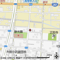 静岡県浜松市中央区小沢渡町1266周辺の地図