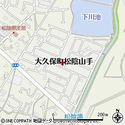 兵庫県明石市大久保町松陰山手周辺の地図