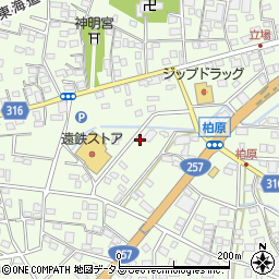 静岡県浜松市中央区篠原町21532周辺の地図