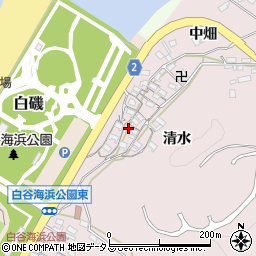 愛知県田原市白谷町清水39-1周辺の地図