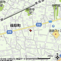 静岡県浜松市中央区篠原町12034周辺の地図