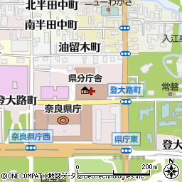 奈良県警察本部周辺の地図