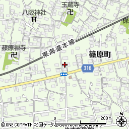静岡県浜松市中央区篠原町3953周辺の地図