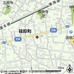 静岡県浜松市中央区篠原町12019周辺の地図