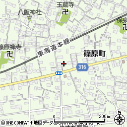静岡県浜松市中央区篠原町3955周辺の地図