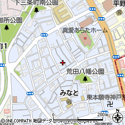 兵庫県神戸市兵庫区荒田町3丁目57-21周辺の地図