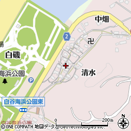 愛知県田原市白谷町清水39周辺の地図