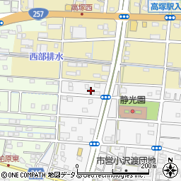 静岡県浜松市中央区小沢渡町1281周辺の地図