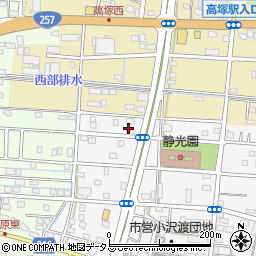 静岡県浜松市中央区小沢渡町1280周辺の地図