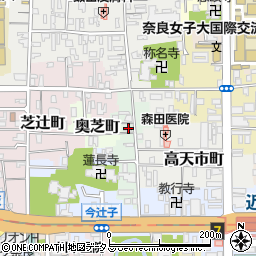 奈良県奈良市阪新屋町22周辺の地図