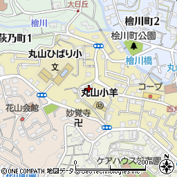 兵庫県神戸市長田区西丸山町2丁目4周辺の地図