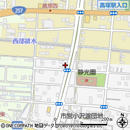 静岡県浜松市中央区小沢渡町1278周辺の地図