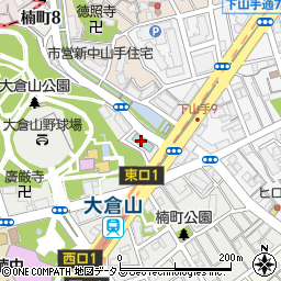 神戸大倉山海員会館周辺の地図