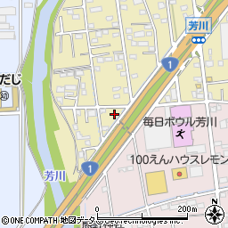 静岡県浜松市中央区芳川町568周辺の地図