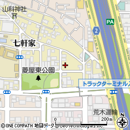 大阪府東大阪市七軒家4-10周辺の地図