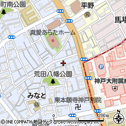 兵庫県神戸市兵庫区荒田町3丁目37-12周辺の地図