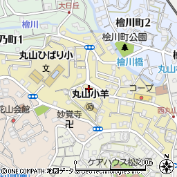 兵庫県神戸市長田区西丸山町2丁目3-24周辺の地図