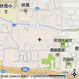 奈良県奈良市菅原町周辺の地図