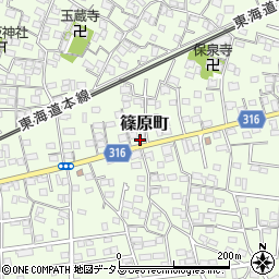 静岡県浜松市中央区篠原町3930周辺の地図