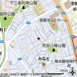 兵庫県神戸市兵庫区荒田町3丁目57-20周辺の地図