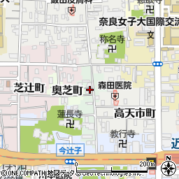 奈良県奈良市阪新屋町23周辺の地図