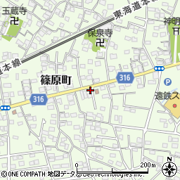 静岡県浜松市中央区篠原町12027周辺の地図