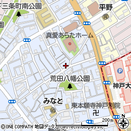 兵庫県神戸市兵庫区荒田町3丁目55-4周辺の地図