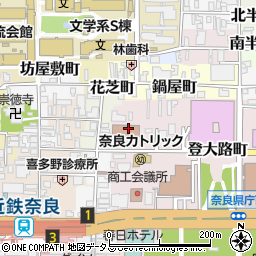 奈良保護観察所周辺の地図