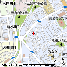 兵庫県神戸市兵庫区荒田町3丁目72-17周辺の地図
