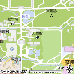 天皇殿周辺の地図
