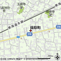 静岡県浜松市中央区篠原町3937周辺の地図