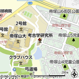 帝塚山大学附属博物館周辺の地図