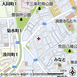 兵庫県神戸市兵庫区荒田町3丁目72-16周辺の地図