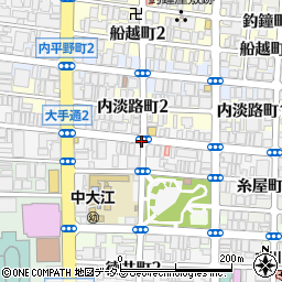 大阪府大阪市中央区大手通周辺の地図