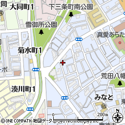 兵庫県神戸市兵庫区荒田町3丁目72-7周辺の地図