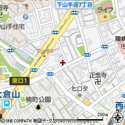 兵庫県神戸市中央区下山手通9丁目7-8周辺の地図