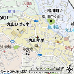 兵庫県神戸市長田区西丸山町周辺の地図