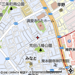 兵庫県神戸市兵庫区荒田町3丁目55周辺の地図